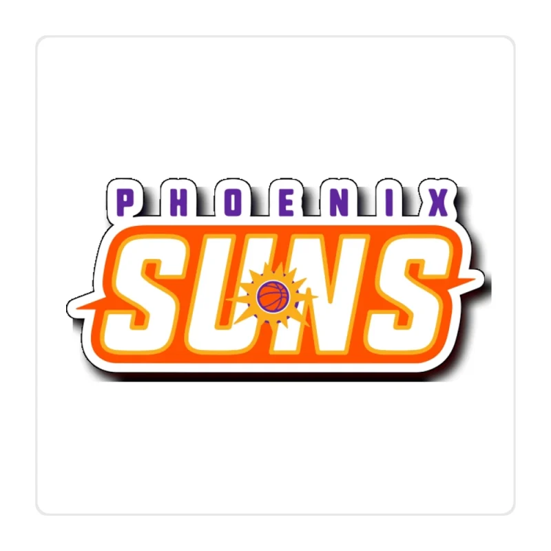 Phoenix Suns Full Color Vinyl Sticker - Custom Size