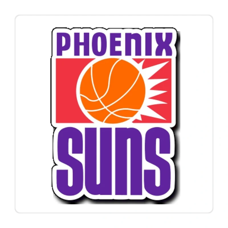 Phoenix Suns Full Color Vinyl Sticker - Custom Size