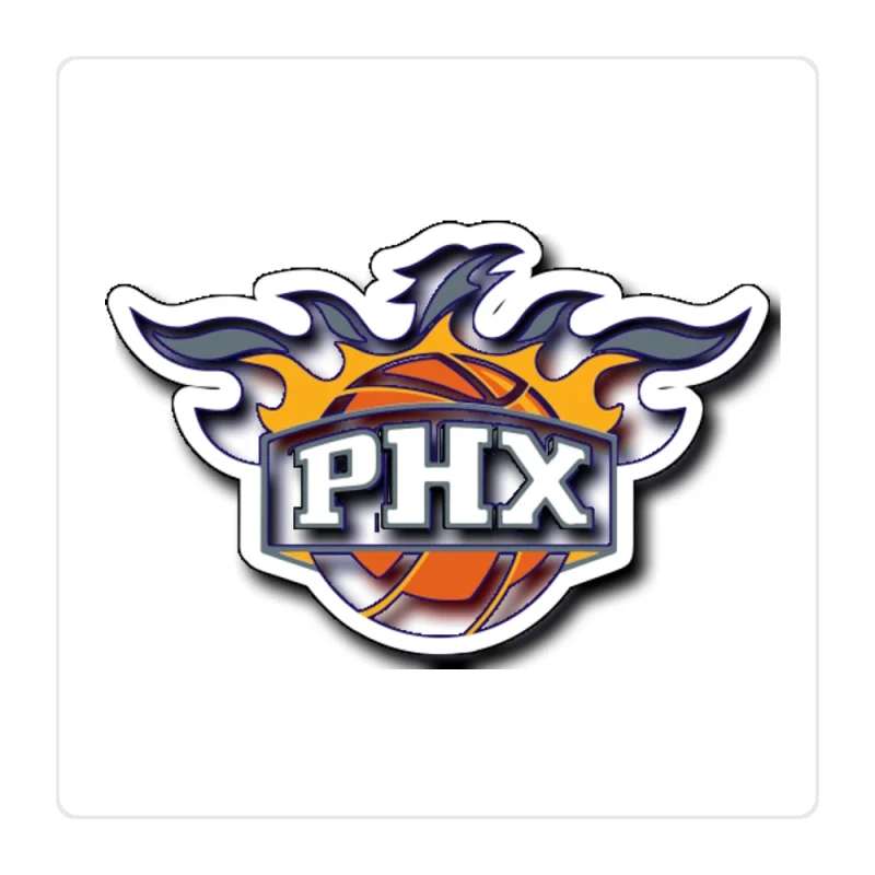 Phoenix Suns Full Color Vinyl Sticker - Custom Size