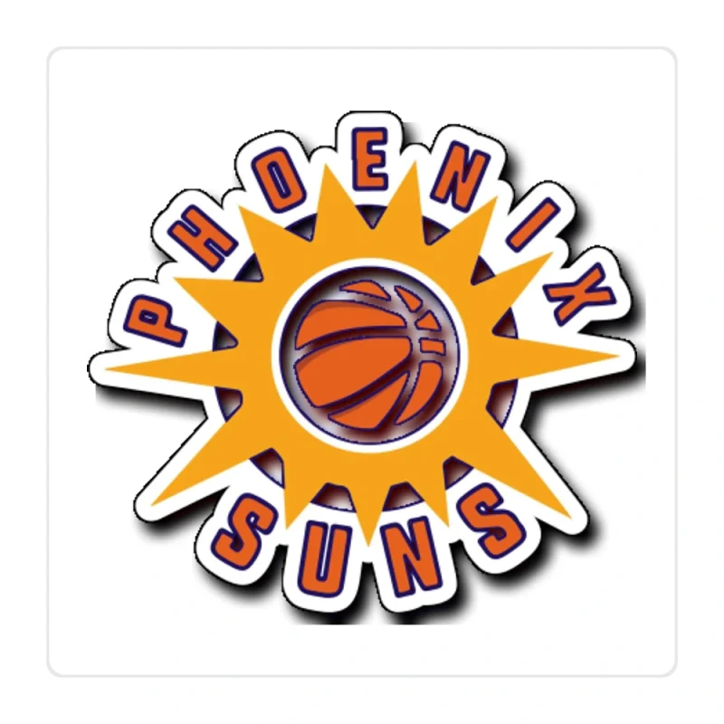 Phoenix Suns Full Color Vinyl Sticker - Custom Size