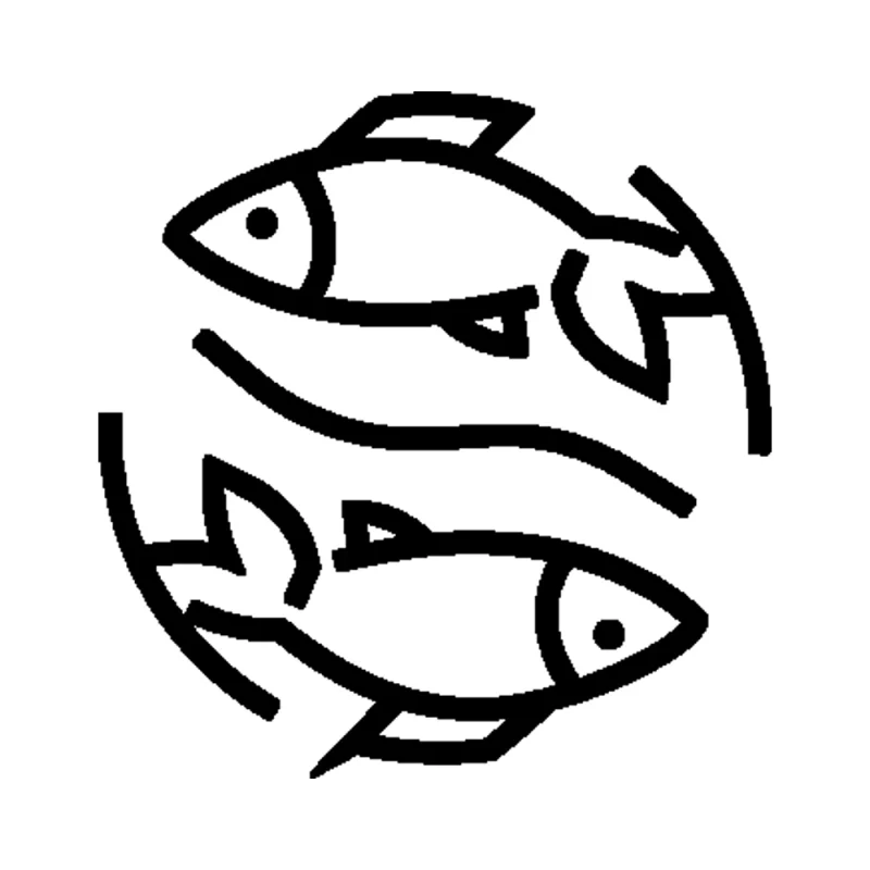 Pisces Horoscope Vinyl Decal - Custom Size