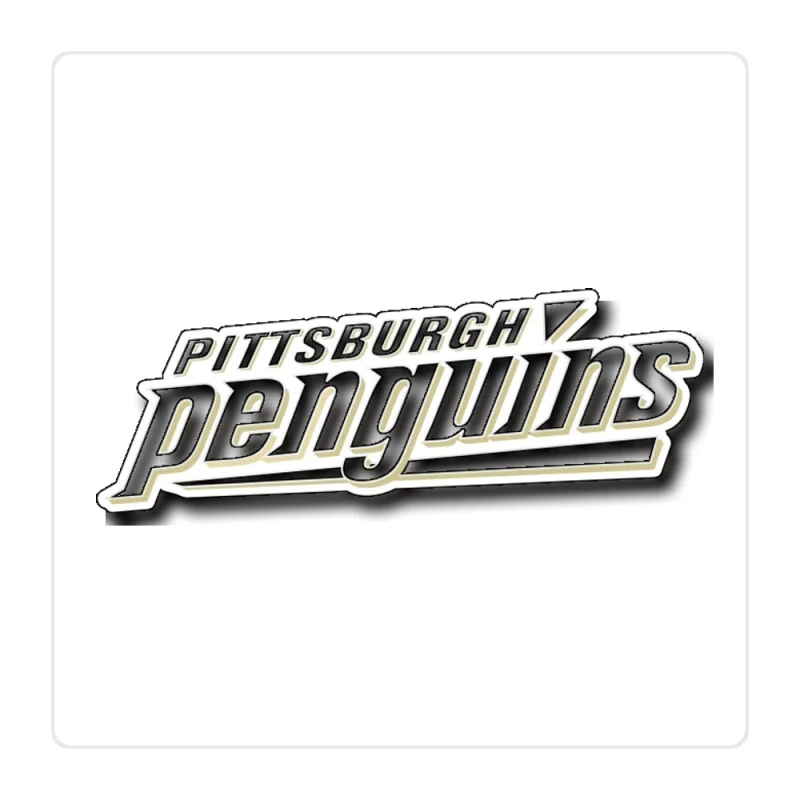 Pittsburgh Penguins - Black Name - Full Color Vinyl Sticker - Custom Size