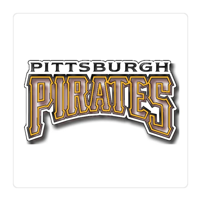 Pittsburgh Pirates - Name - Full Color Vinyl Sticker - Custom Size