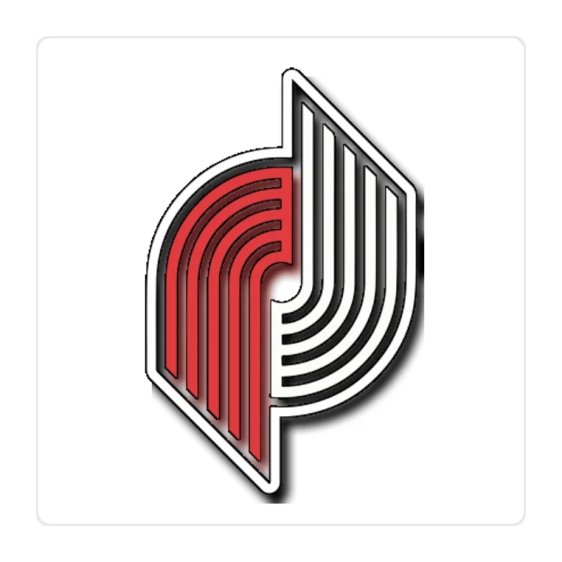 Portland Trail Blazers Full Color Vinyl Sticker - Custom Size