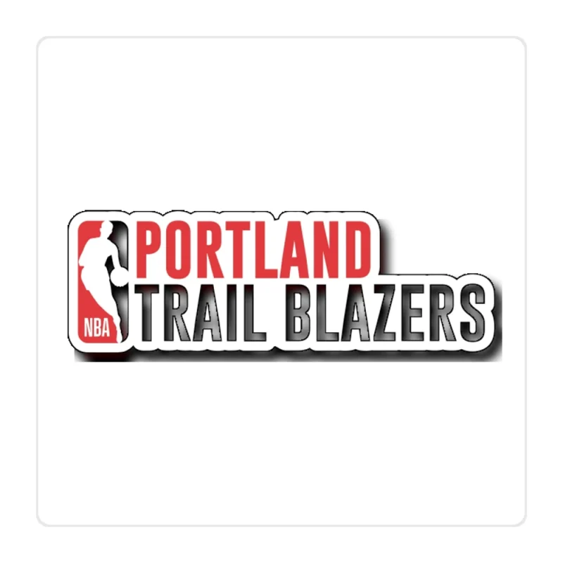 Portland Trail Blazers Full Color Vinyl Sticker - Custom Size