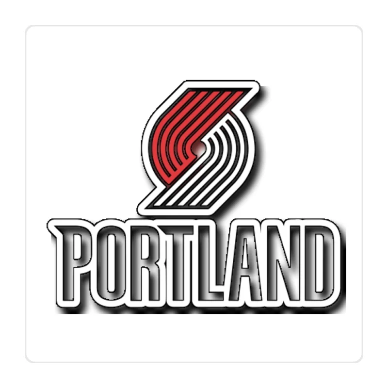 Portland Trail Blazers Full Color Vinyl Sticker - Custom Size
