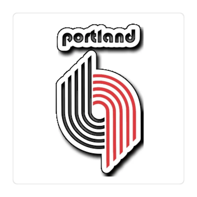 Portland Trail Blazers Full Color Vinyl Sticker - Custom Size