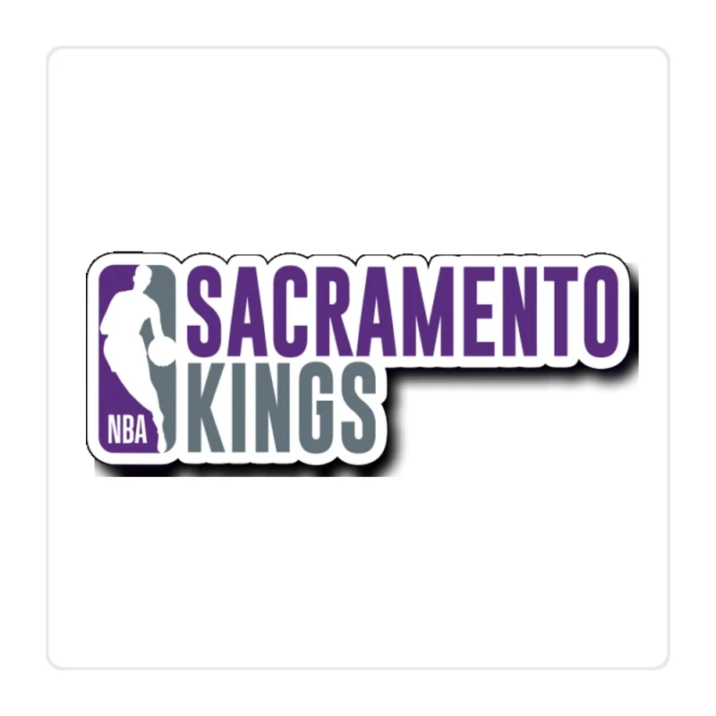 Sacramento Kings Full Color Vinyl Sticker - Custom Size