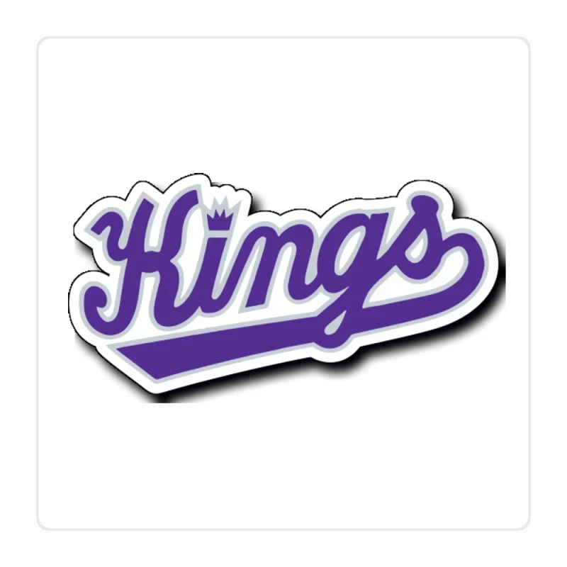 Sacramento Kings Full Color Vinyl Sticker - Custom Size