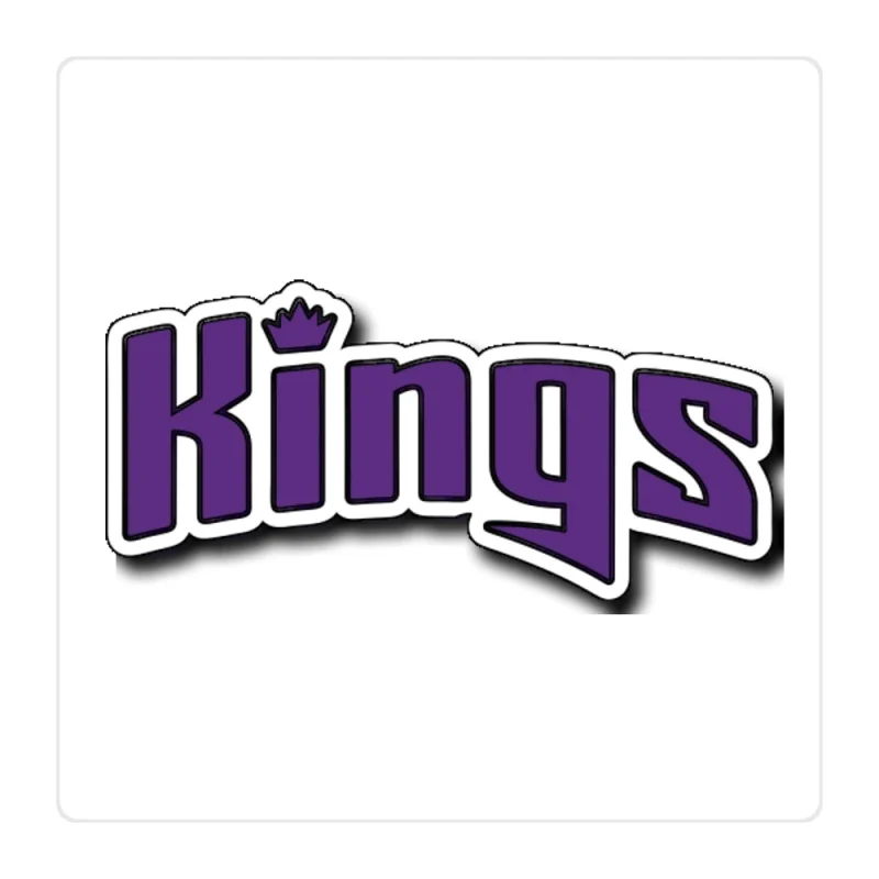 Sacramento Kings Full Color Vinyl Sticker - Custom Size