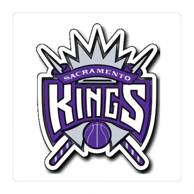Sacramento Kings Full Color Vinyl Sticker - Custom Size
