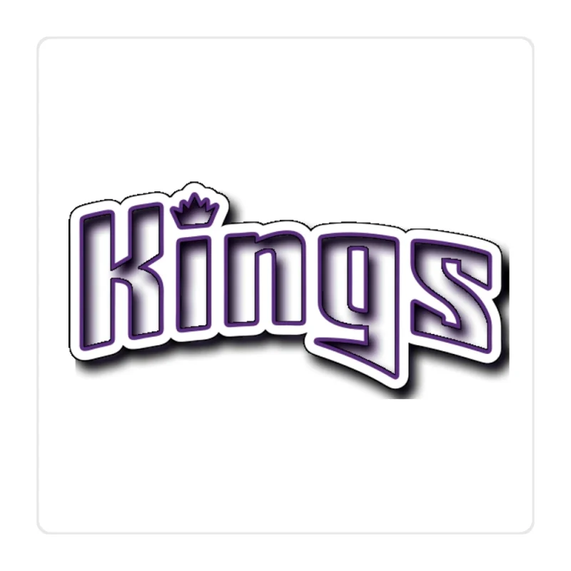 Sacramento Kings Full Color Vinyl Sticker - Custom Size