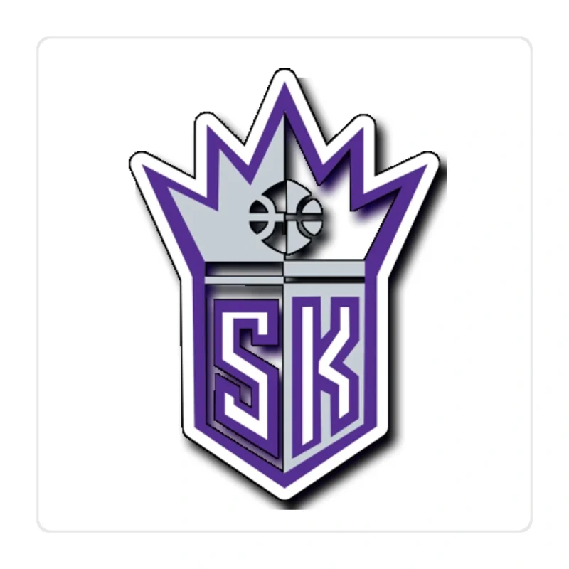 Sacramento Kings Full Color Vinyl Sticker - Custom Size