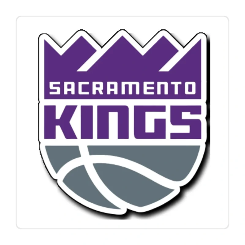 Sacramento Kings Full Color Vinyl Sticker - Custom Size