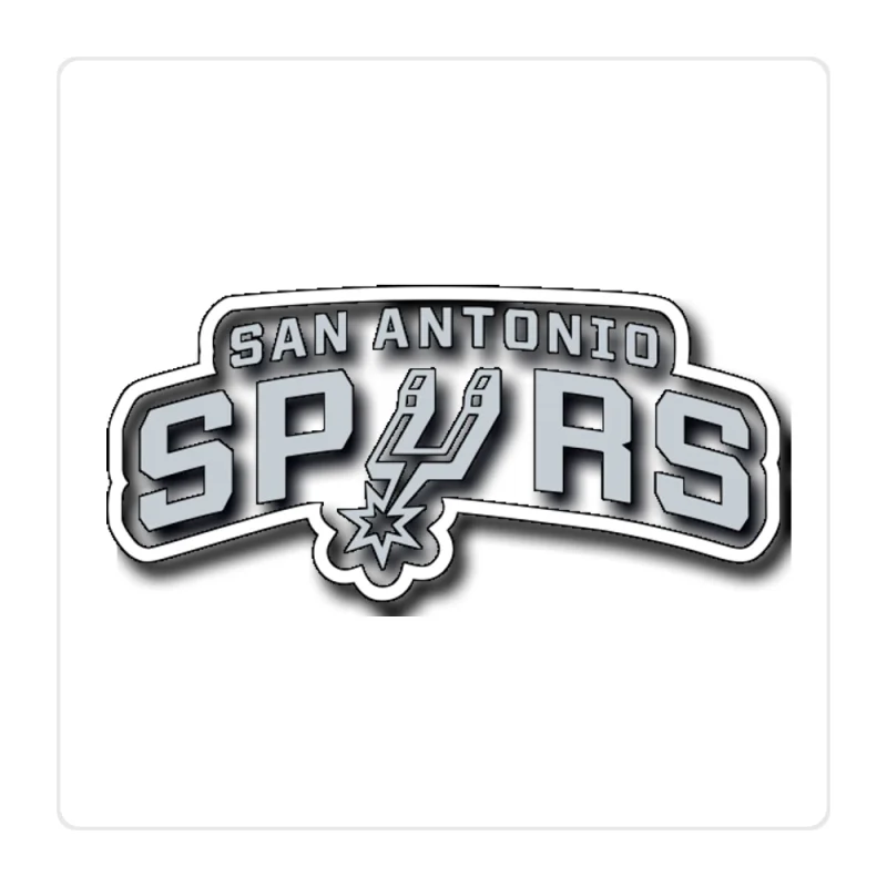 San Antonio Spurs Full Color Vinyl Sticker - Custom Size
