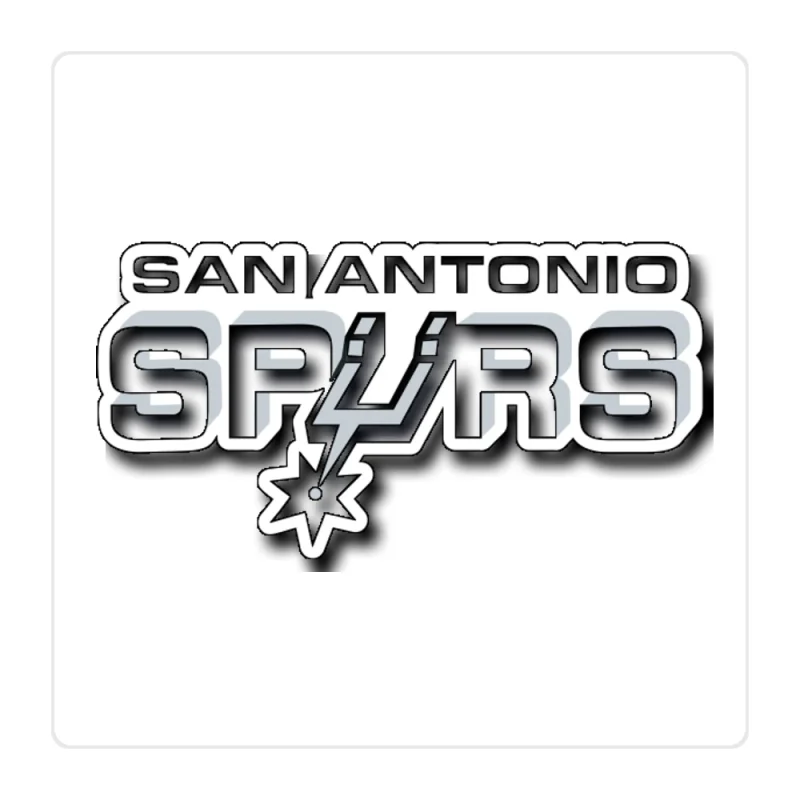 San Antonio Spurs Full Color Vinyl Sticker - Custom Size