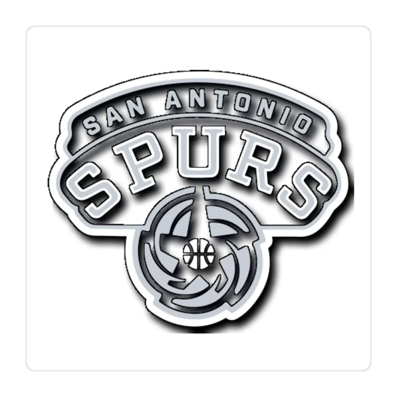 San Antonio Spurs Full Color Vinyl Sticker - Custom Size