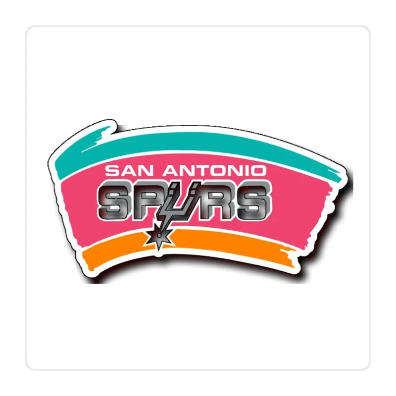 San Antonio Spurs Full Color Vinyl Sticker - Custom Size