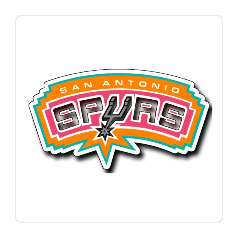 San Antonio Spurs Full Color Vinyl Sticker - Custom Size