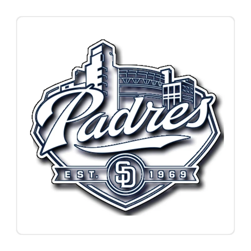 San Diego Padres - City EST. 1969 - Full Color Vinyl Sticker - Custom Size