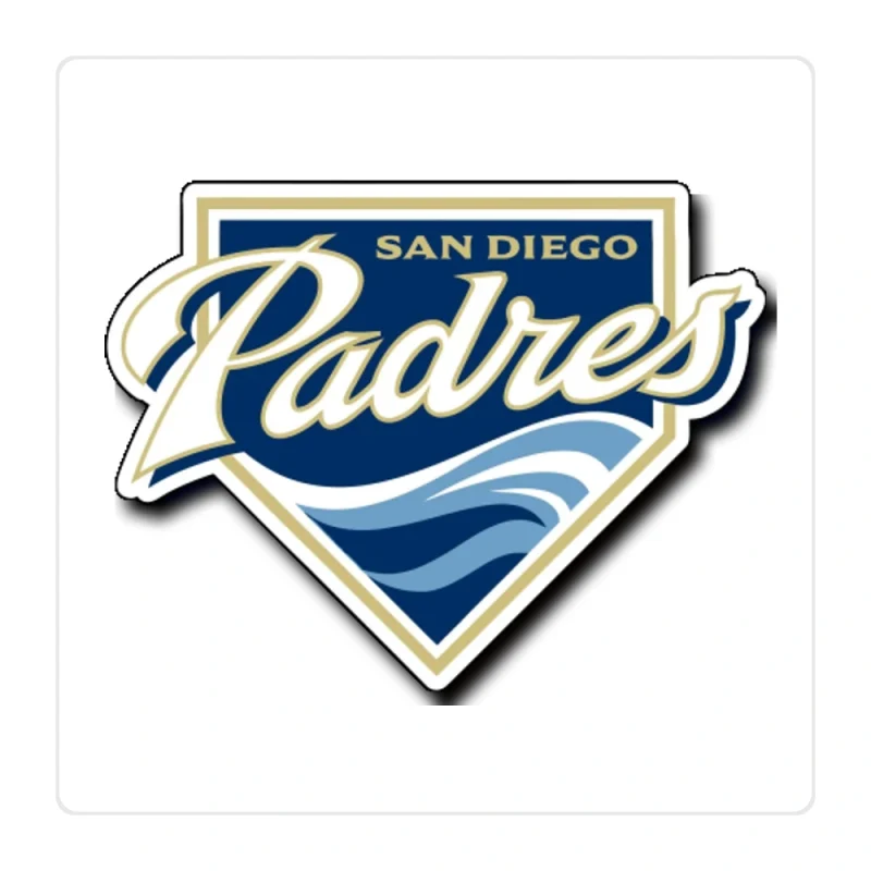 San Diego Padres - Plate With Name - Full Color Vinyl Sticker - Custom Size