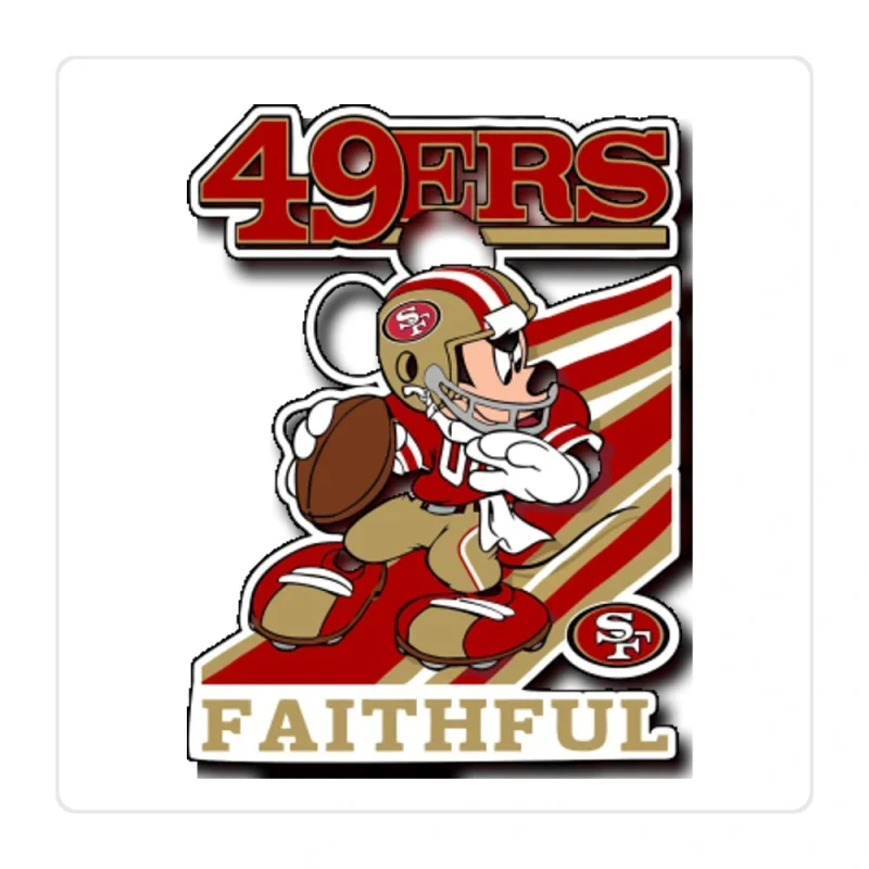 San Francisco 49ers Full Color Vinyl Sticker - Custom Size