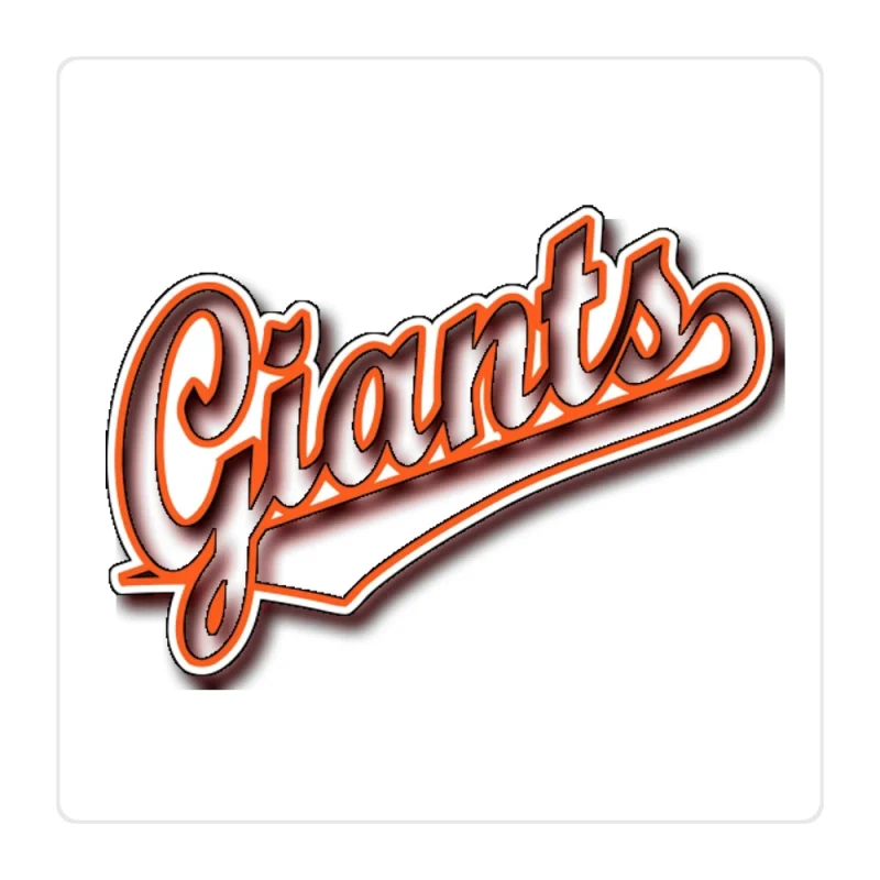San Francisco Giants - Giants Slanted - Full Color Vinyl Sticker - Custom Size