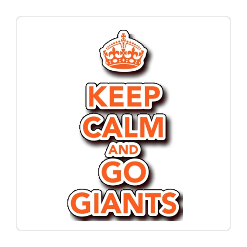 San Francisco Giants - Keep Calm And Go Giants - Full Color Vinyl Sticker - Custom Size