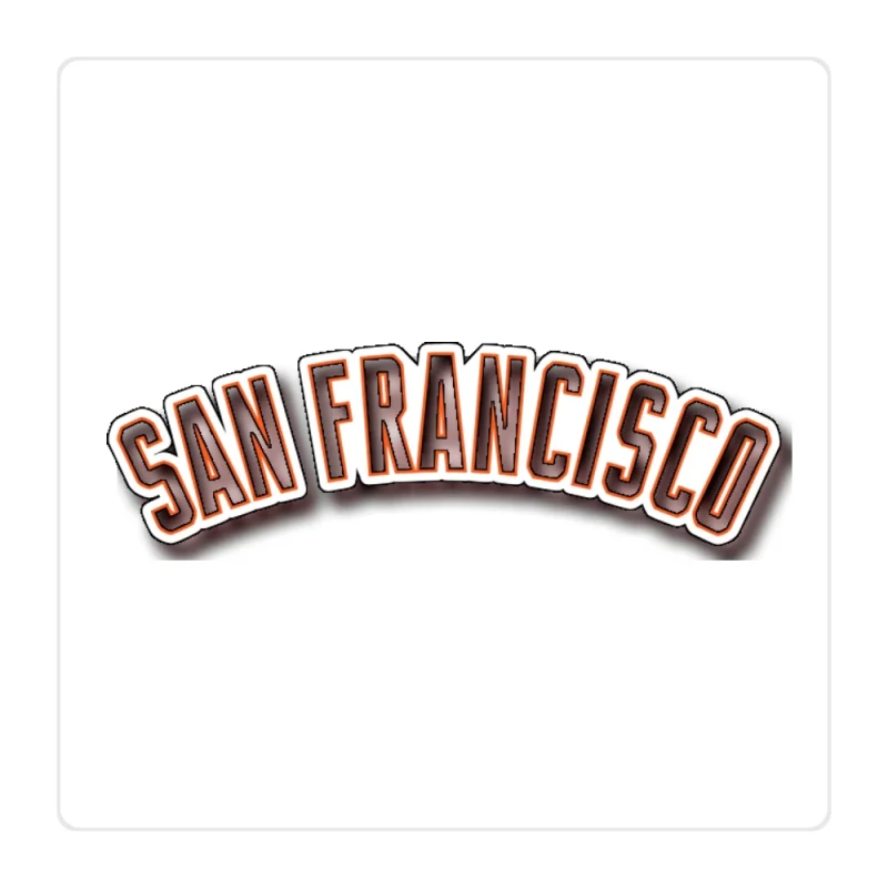 San Francisco Giants - San Francisco Curved - Full Color Vinyl Sticker - Custom Size