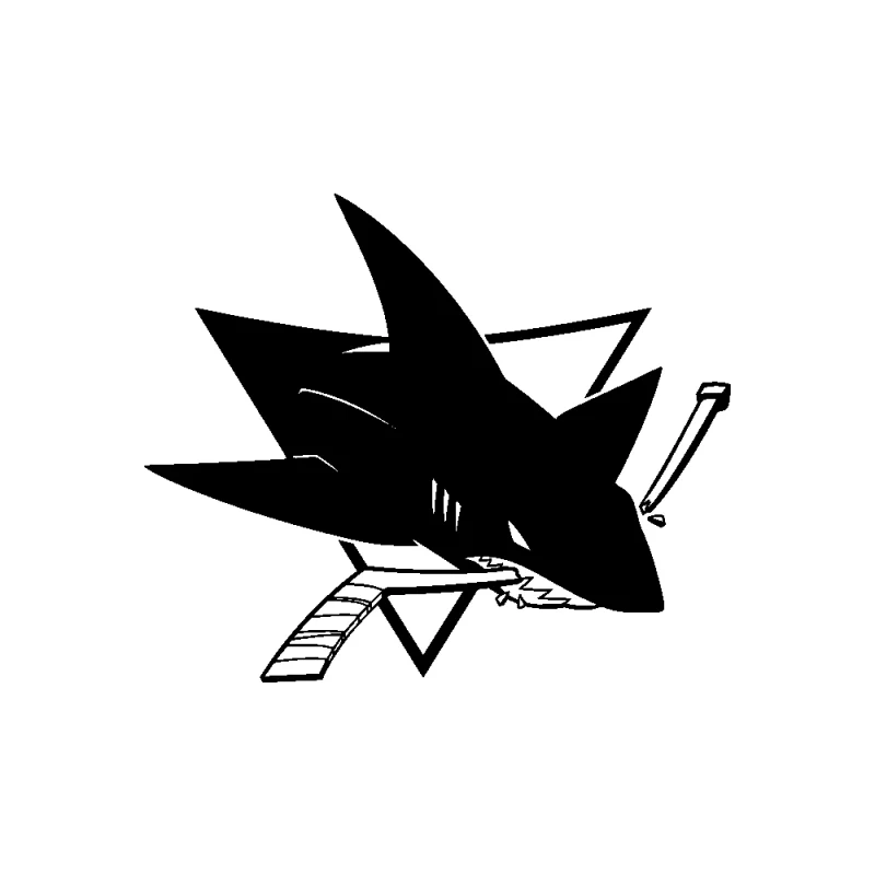 San Jose Sharks - Design 1 - Die Cut Vinyl Decal - Custom Size