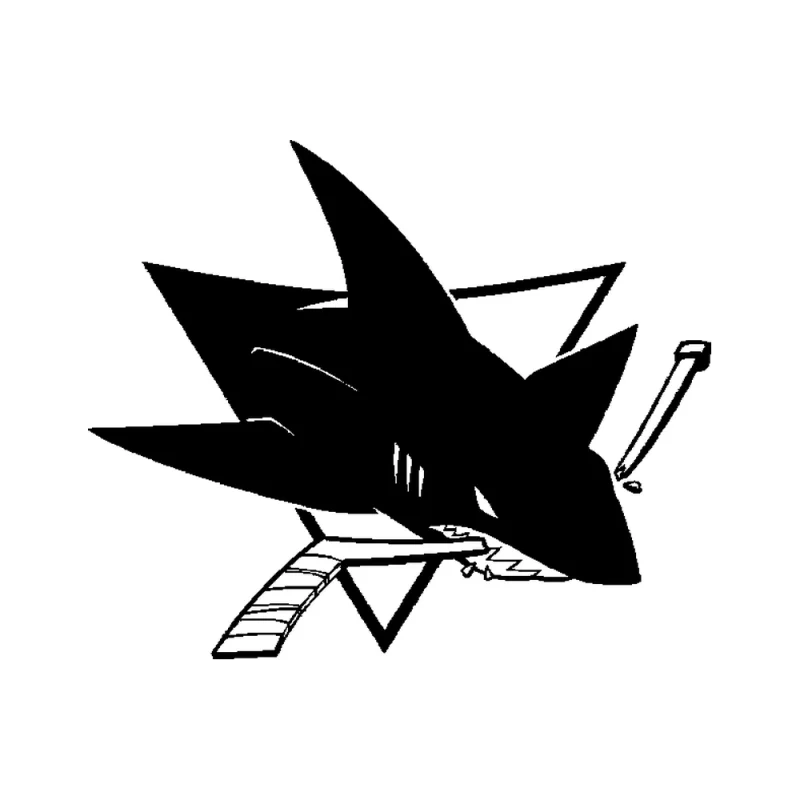San Jose Sharks - Design 1 - Die Cut Vinyl Decal - Custom Size