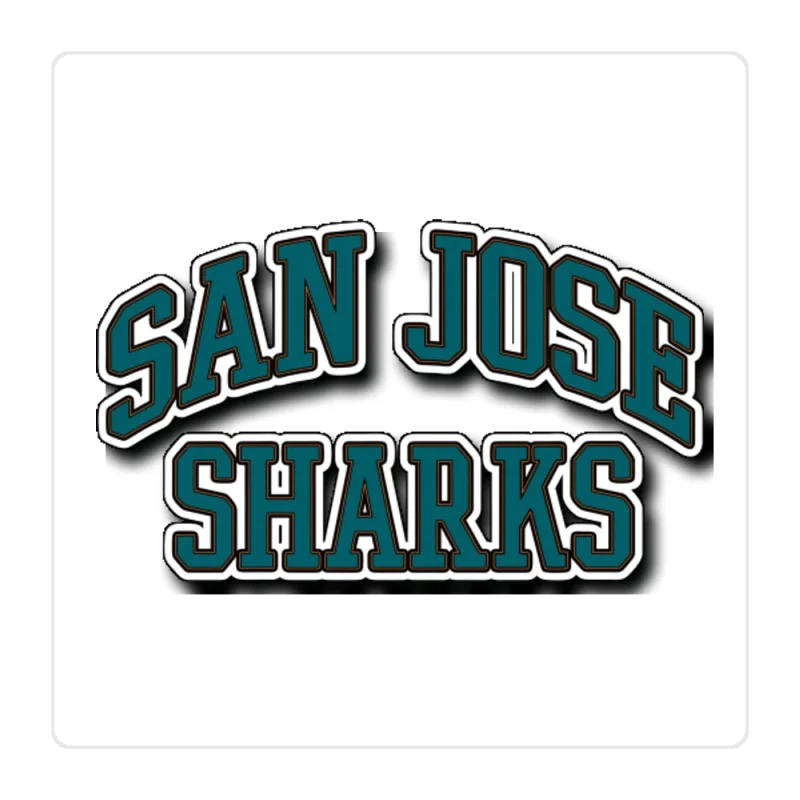 San Jose Sharks - Name -Full Color Vinyl Sticker - Custom Size