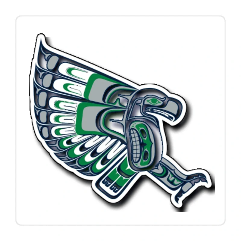 Seattle Seahawks Full Color Vinyl Sticker - Custom Size