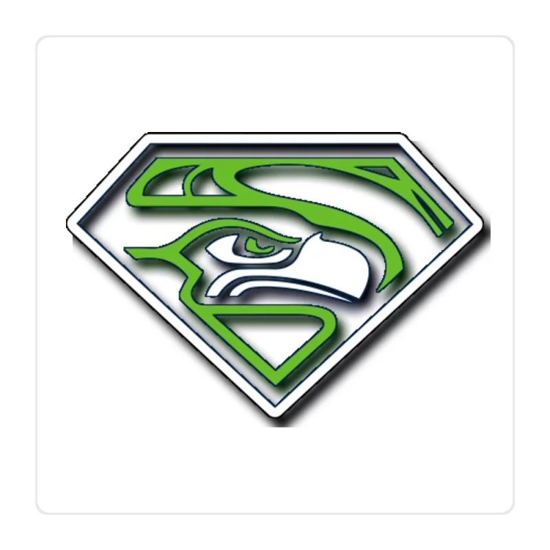Seattle Seahawks Full Color Vinyl Sticker - Custom Size