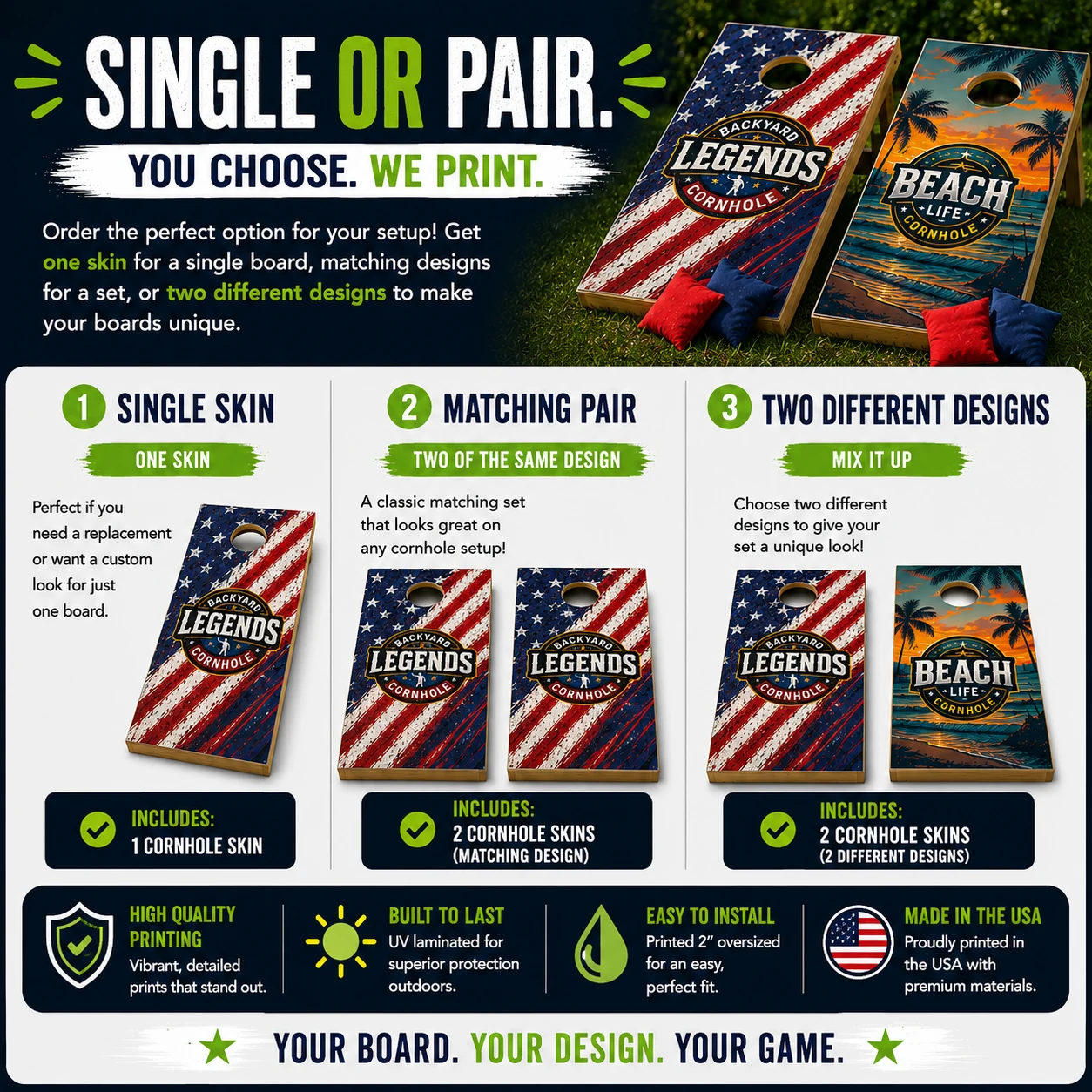 Single Or Pair Cornhole
