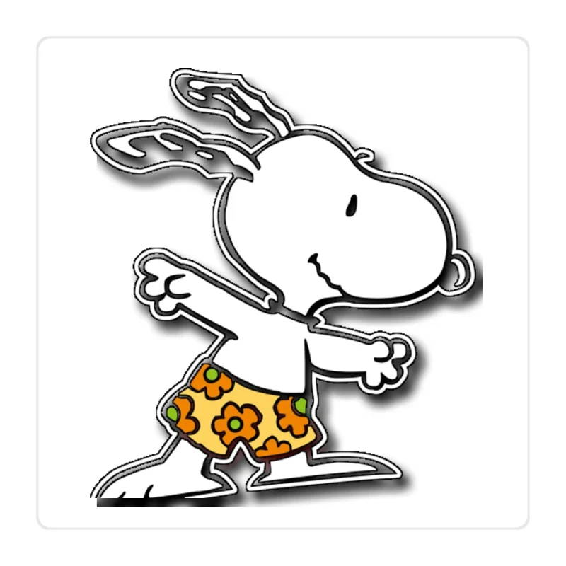 Snoopy - Surfing- Full Color Vinyl Decal