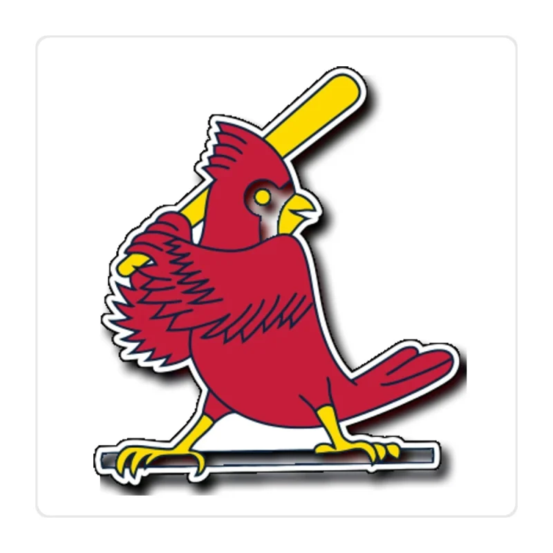 St. Louis Cardinals - Bird With Bat - Full Color Vinyl Sticker - Custom Size