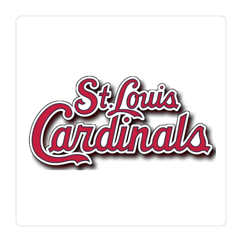 St. Louis Cardinals - Name Cursive - Full Color Vinyl Sticker - Custom Size