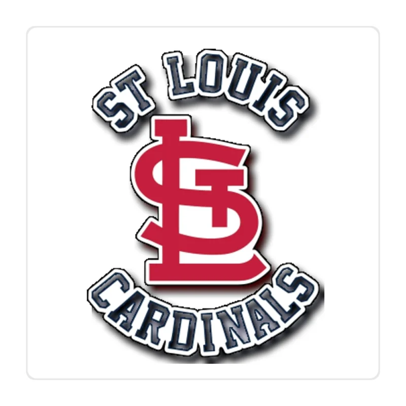St. Louis Cardinals - STL With Name - Full Color Vinyl Sticker - Custom Size