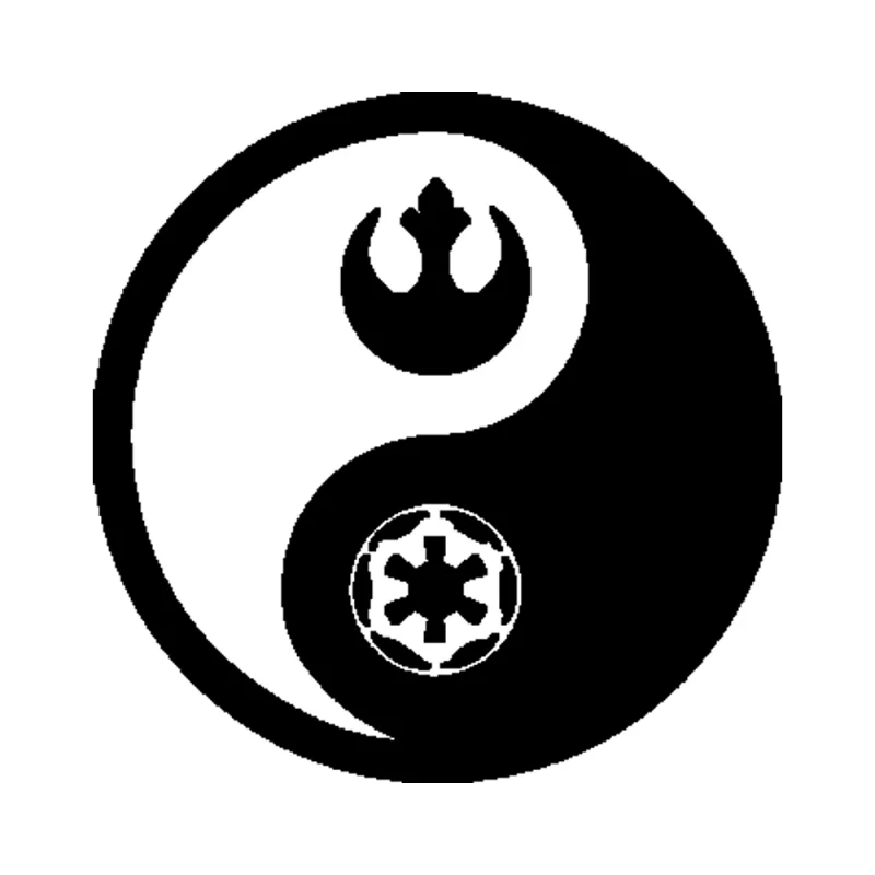Star Wars Rebel Empire Yin Yang Vinyl Decal - Custom Size