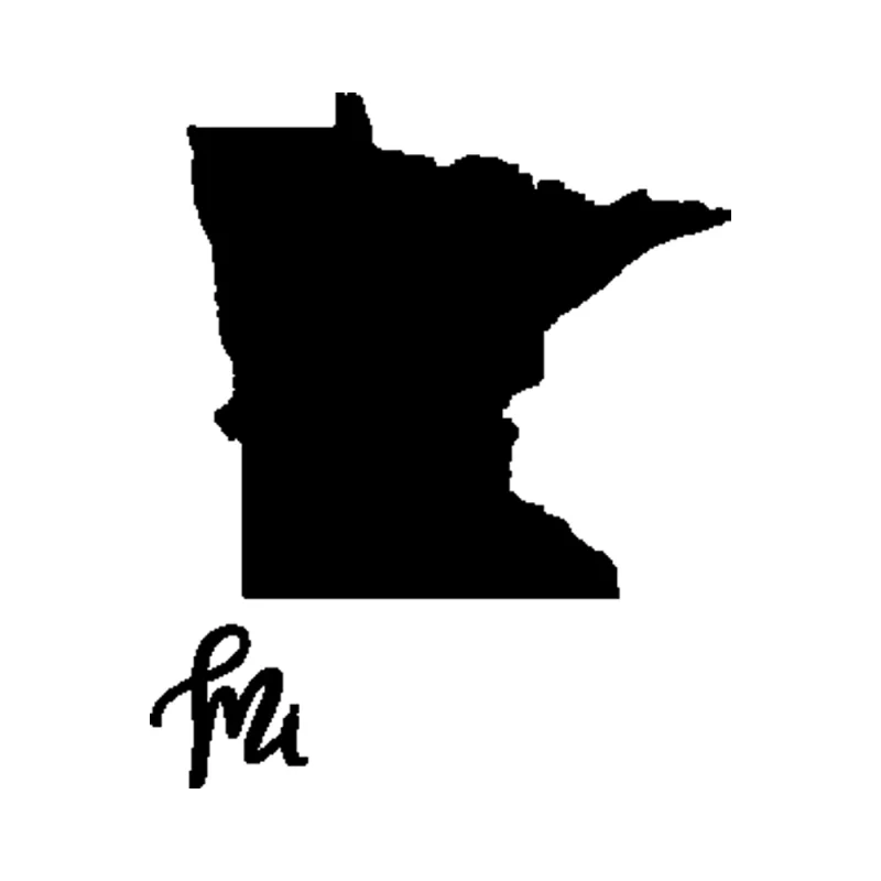 State of Minnesota Vinyl Decal - Custom Size