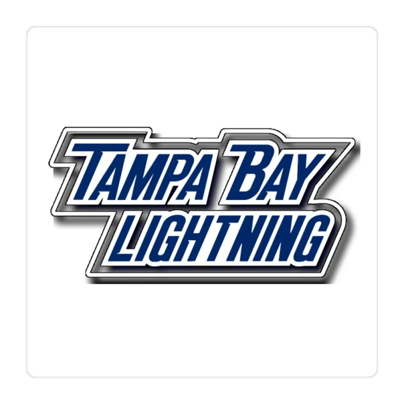 Tampa Bay Lightning - Name - Full Color Vinyl Sticker - Custom Size