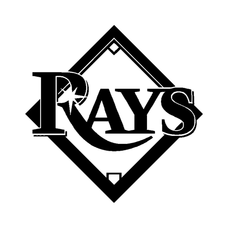 Tampa Bay Rays - Design 2 - Die Cut Vinyl Decal - Custom Size