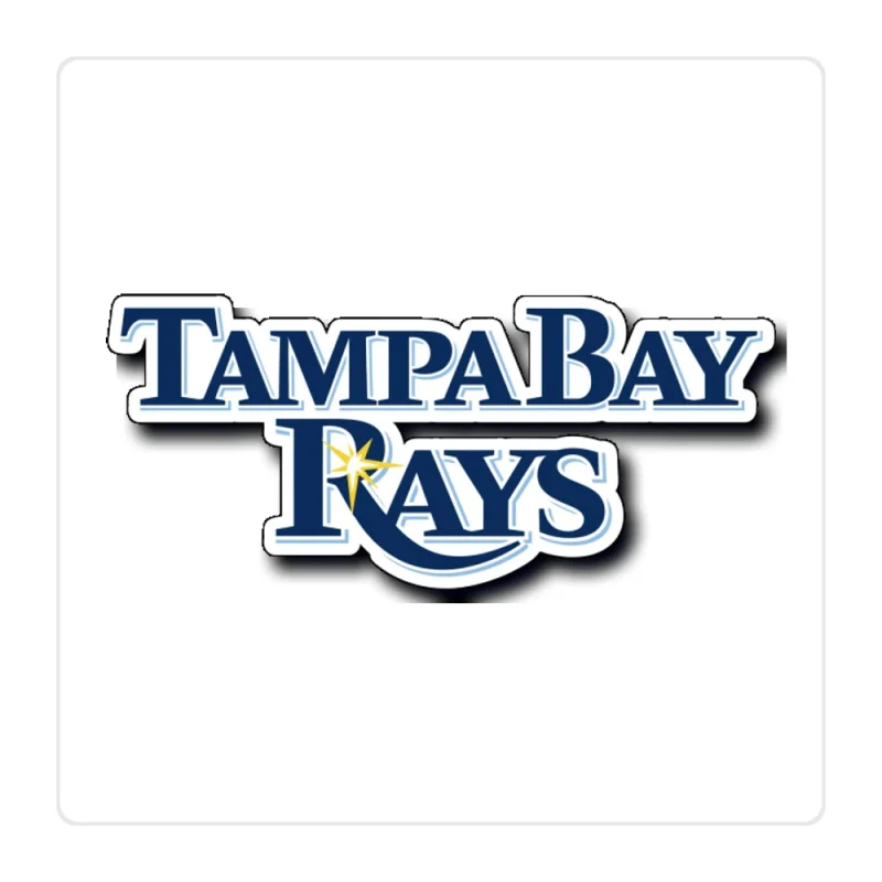 Tampa Bay Rays - Name - Full Color Vinyl Sticker - Custom Size