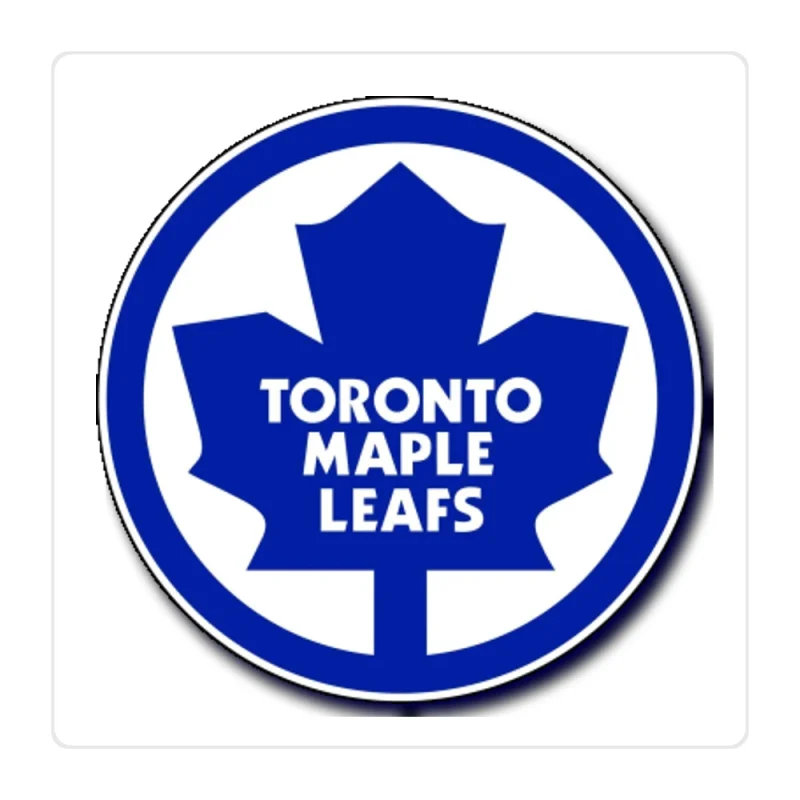 Toronto Maple Leafs - Blue Circle With Leaf - Full Color Vinyl Sticker - Custom Size