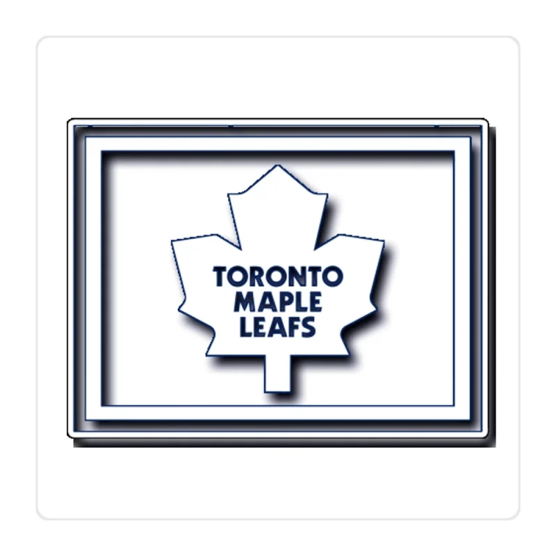 Toronto Maple Leafs - Dark Blue Square - Full Color Vinyl Sticker - Custom Size