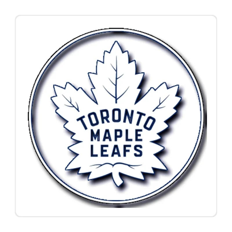 Toronto Maple Leafs - Dark Blue With White Leaf - Full Color Vinyl Sticker - Custom Size