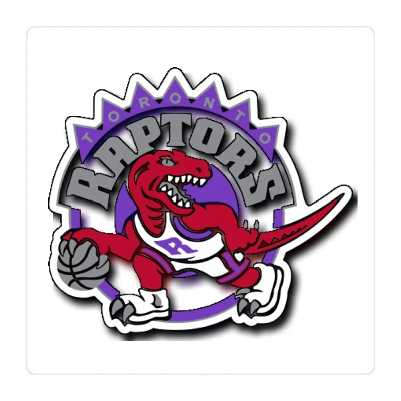 Toronto Raptors Full Color Vinyl Sticker - Custom Size