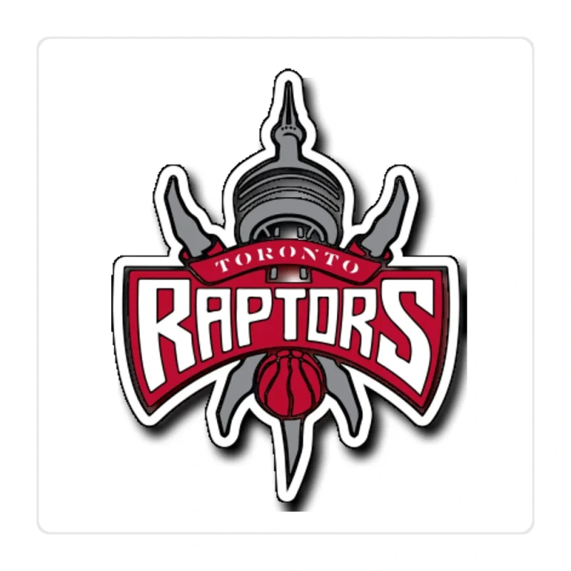 Toronto Raptors Full Color Vinyl Sticker - Custom Size