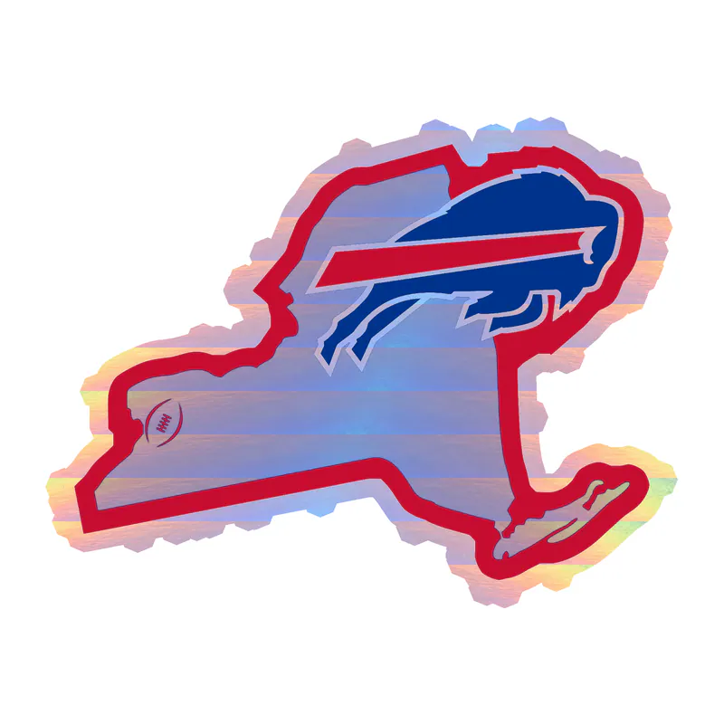 Buffalo Bills - Bills State - Holographic Vinyl Sticker - Custom Size